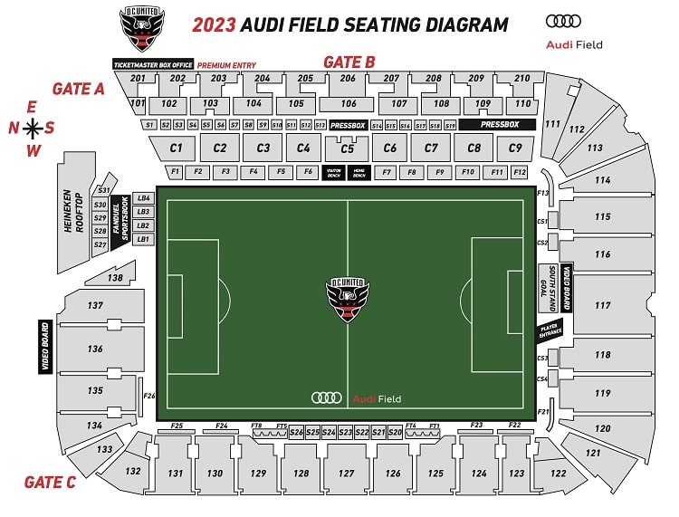 Audi Field Seating Plan