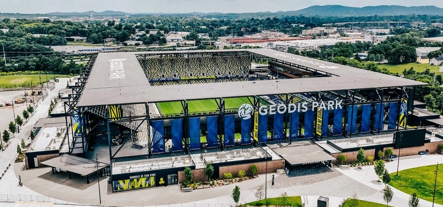 Geodis Park - Nashville SC Stadium External View.