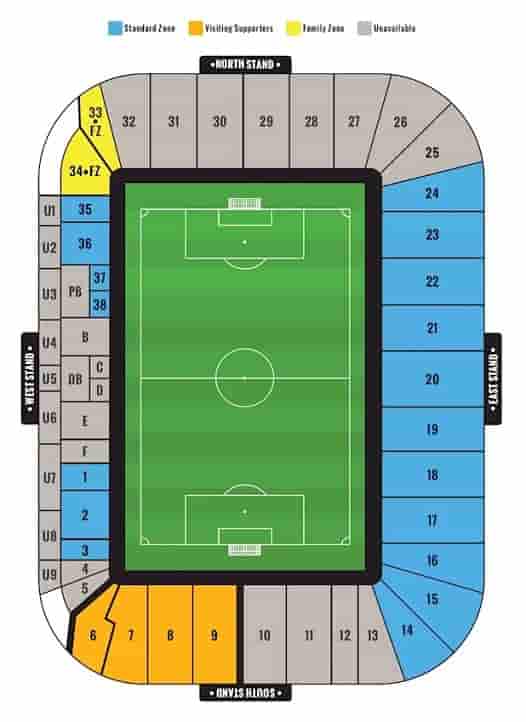 Coventry Building Society Arena Seating Plan.