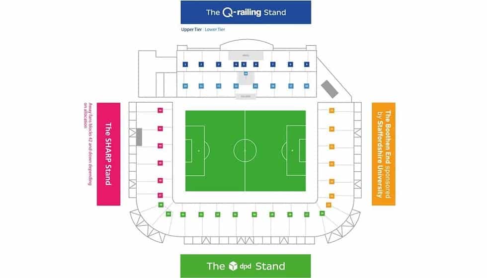 bet365 Stadium Map. Stoke City Stadium seating plan
