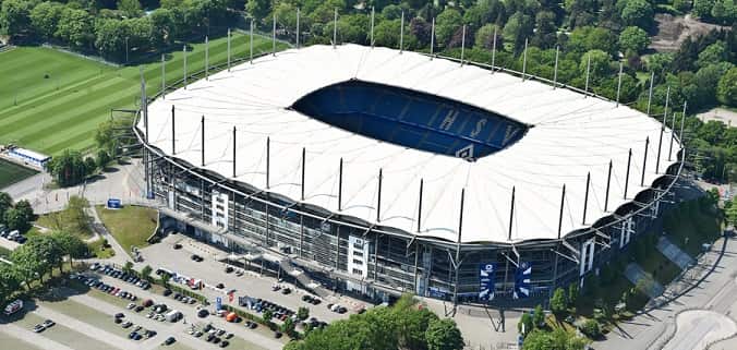 Volksparkstadion aerial view