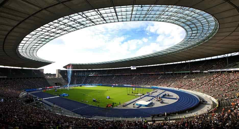 view of olympiastadion pitch