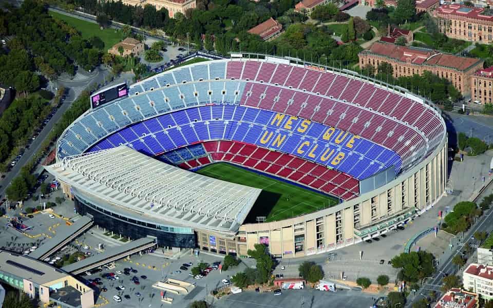 Camp Nou, Barcelona Stadium. Spotify Camp Nou External view.