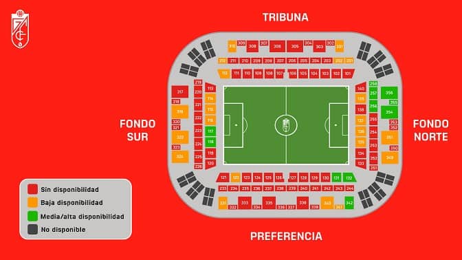 Nuevo Estadio de Los Cármenes - Granada Stadium Map