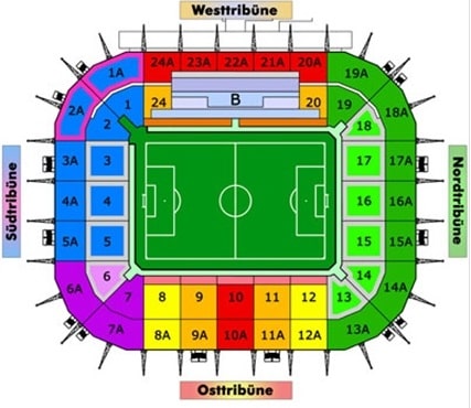 Borussia Park Stadium Map 