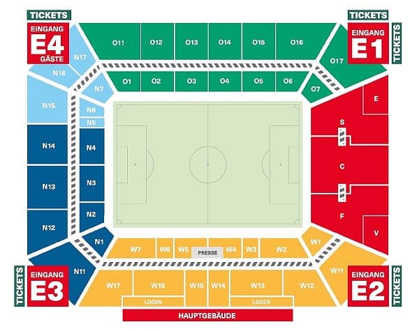 Europa-Park Stadion Seating Plan
