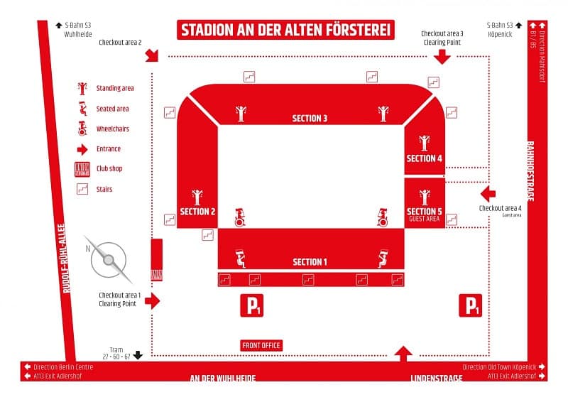 Stadion An der Alten Forsterei seating map 