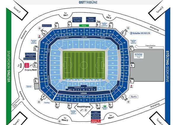 Veltins Arena Stadium Map & Seating Plan